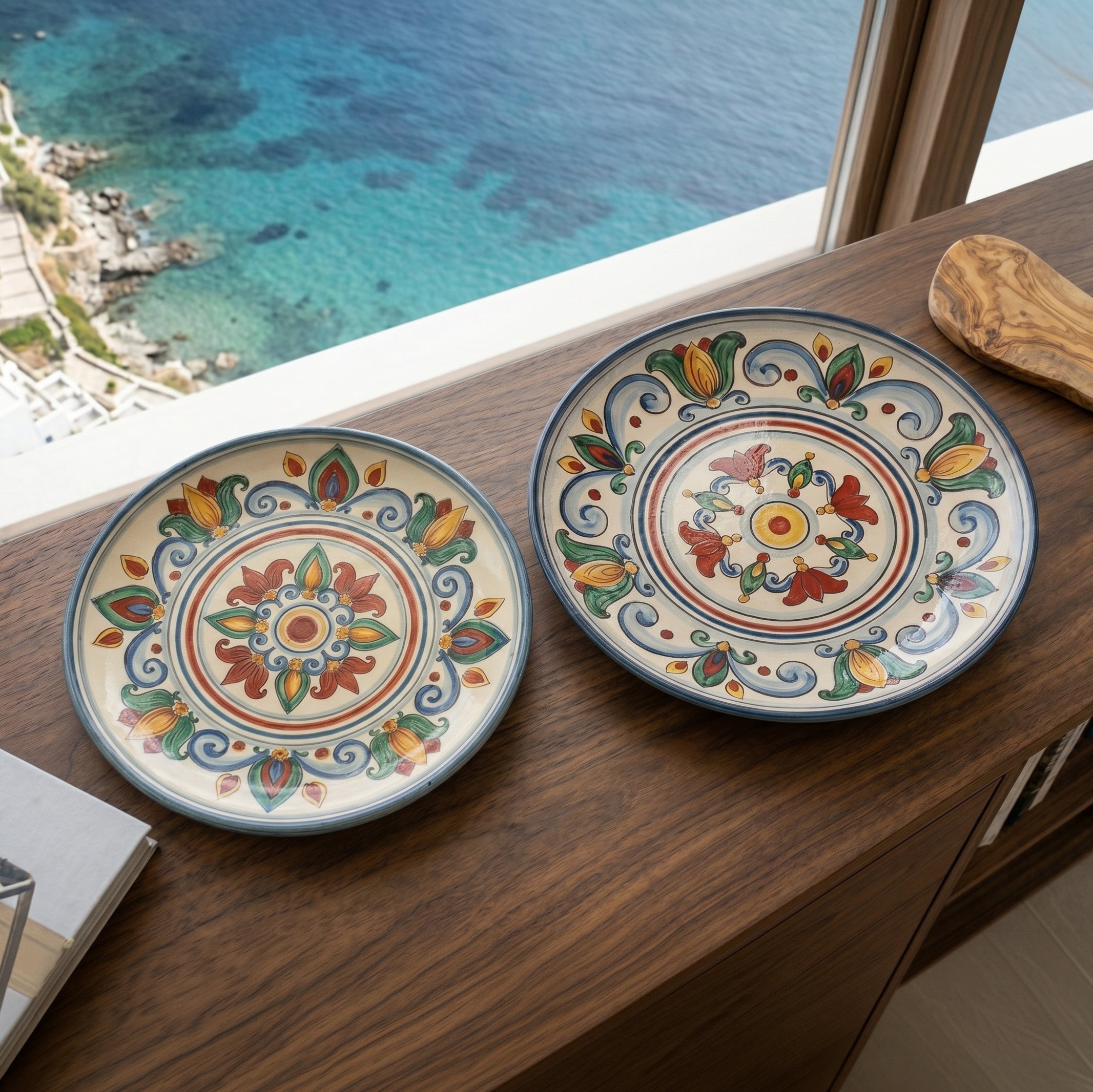 Piatto Ornamentale in Ceramica di Caltagirone Ø 35/45 cm - Decoro Sicily