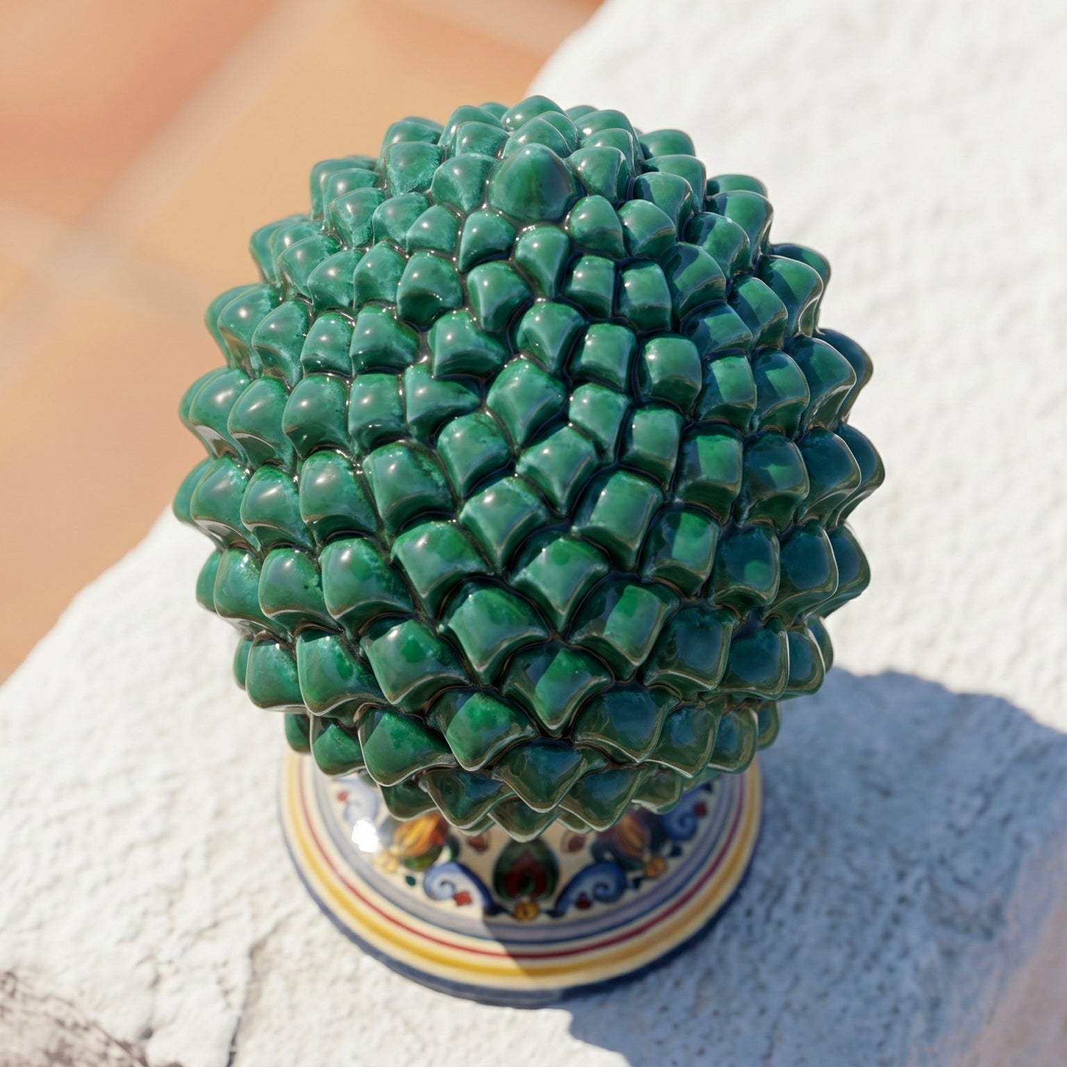Pigna Artigianale in Ceramica di Caltagirone - Decoro Sicily