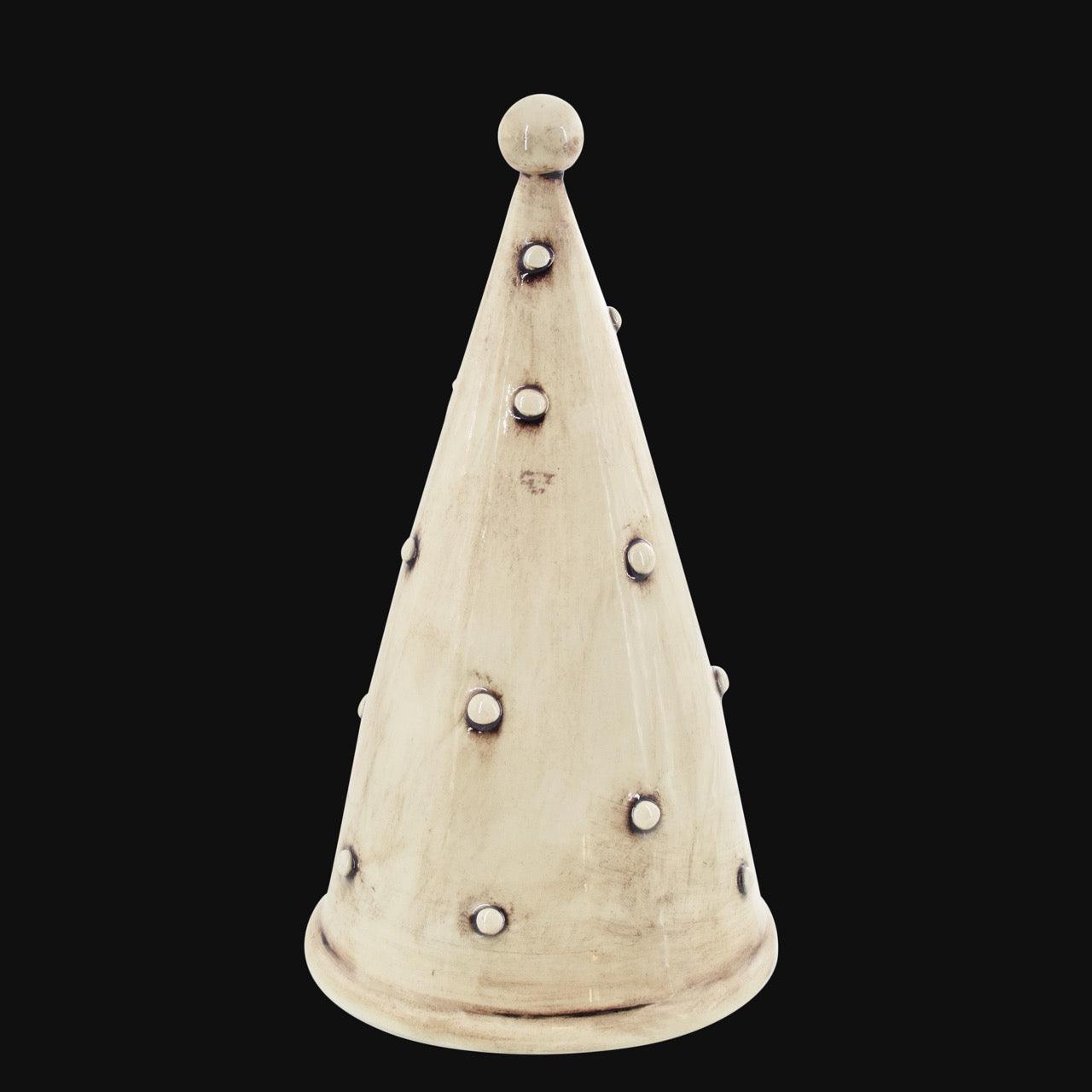 albero di Natale cono moderno in ceramica caltagirone fatti a mano, design artigianale Sofia