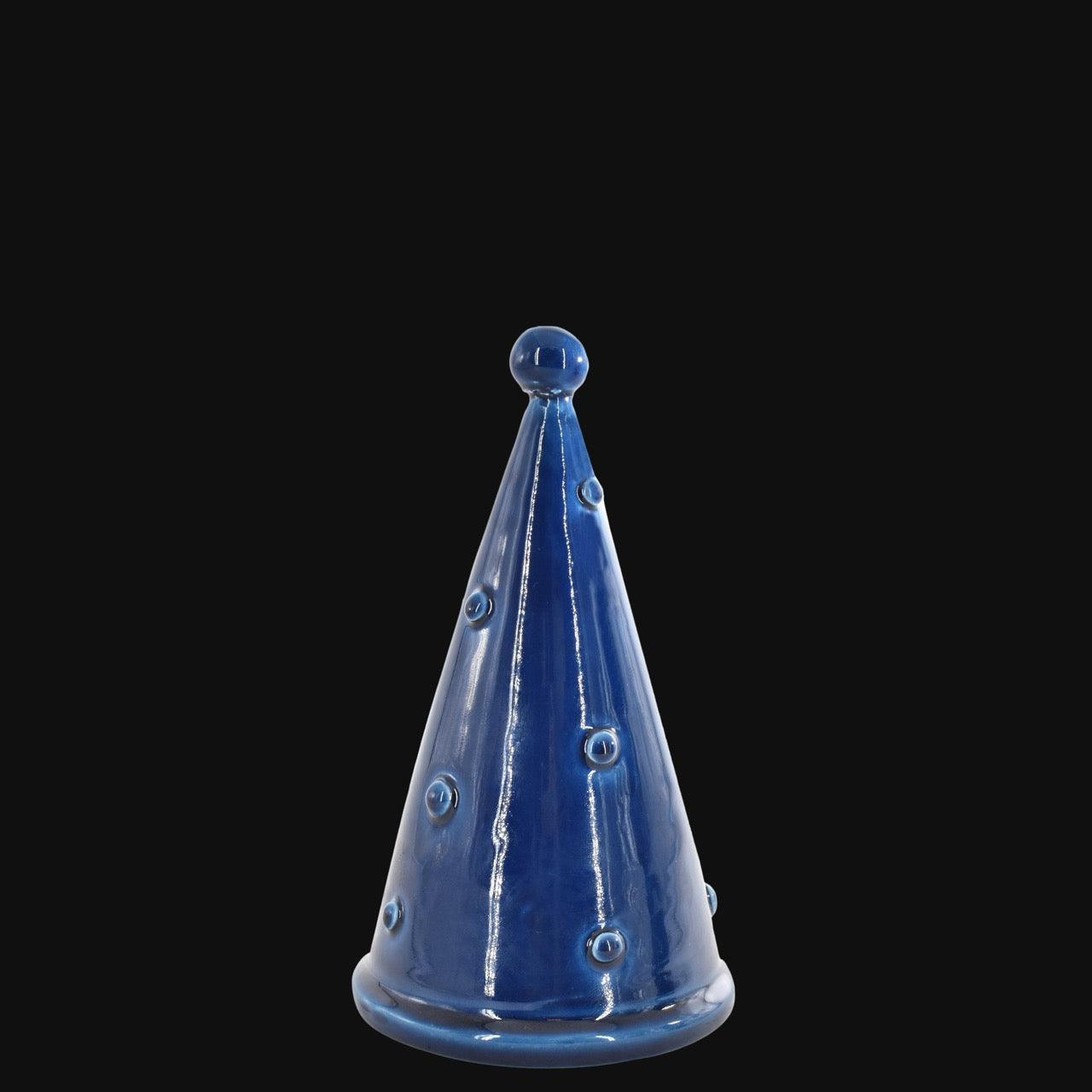 Albero di Natale moderno in ceramica blu, ceramiche Caltagirone fatti a mano Sofia