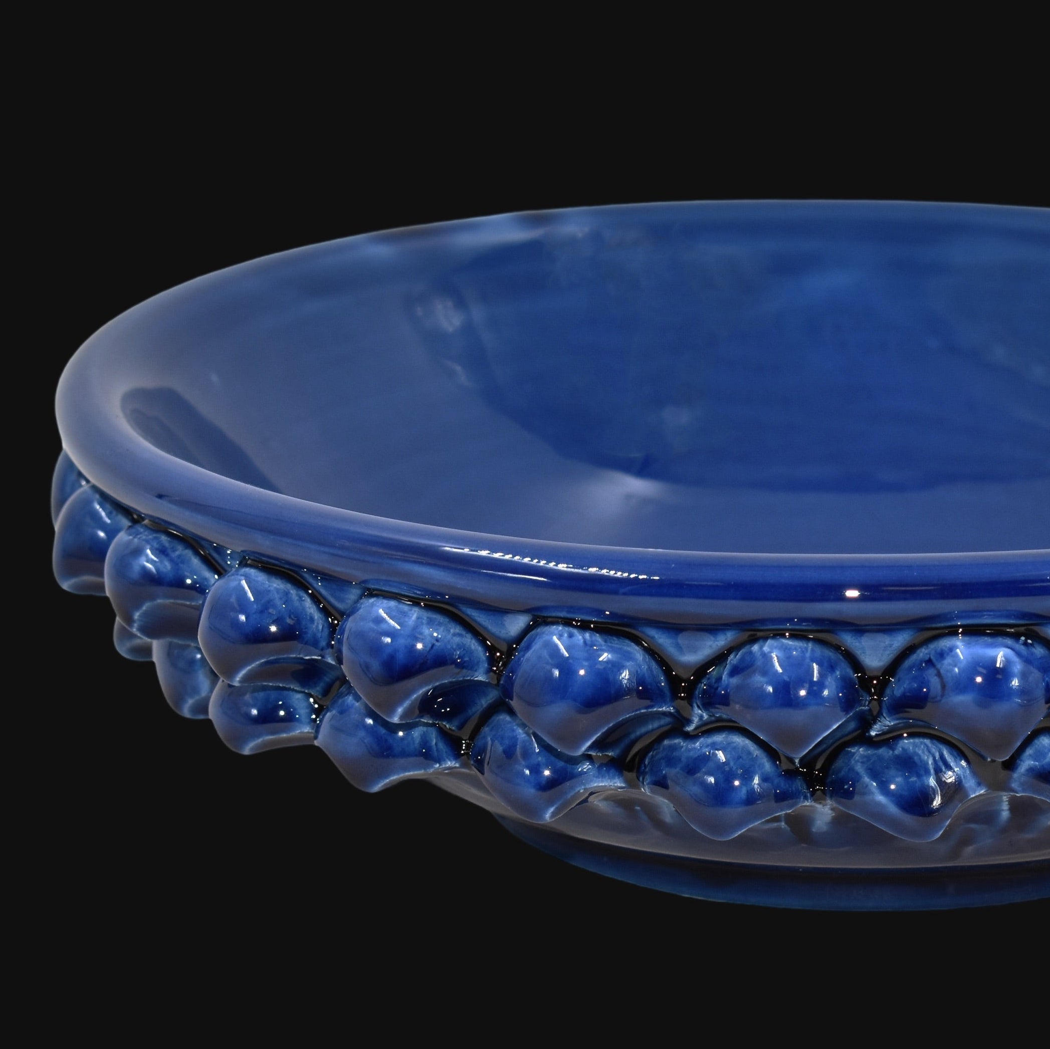 Ciotola a pigna blu intenso - Bomboniera in ceramica - Ceramiche di Caltagirone Sofia