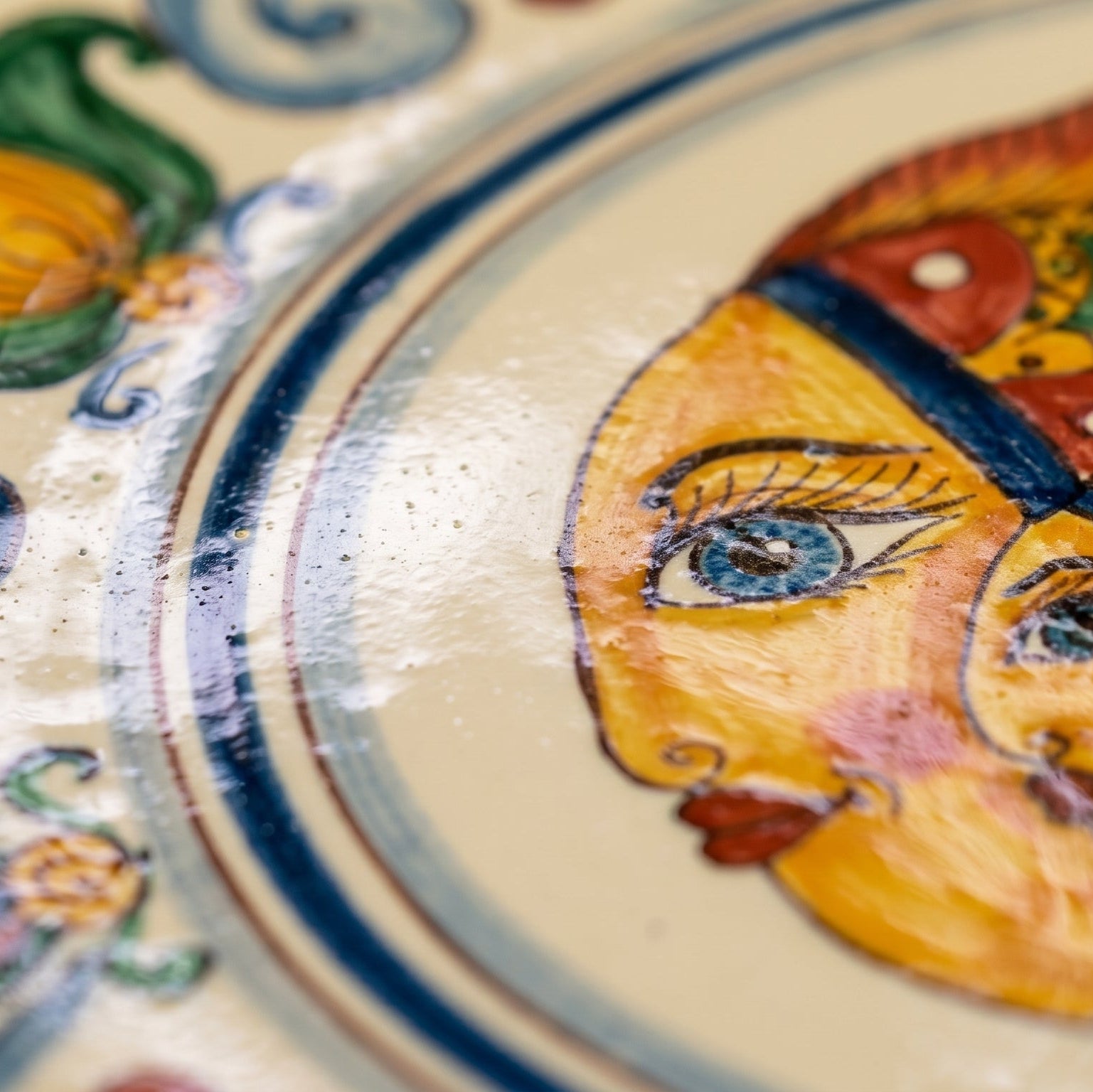 Alzata in Ceramica di Caltagirone Ø 35 cm - Decoro Pesci