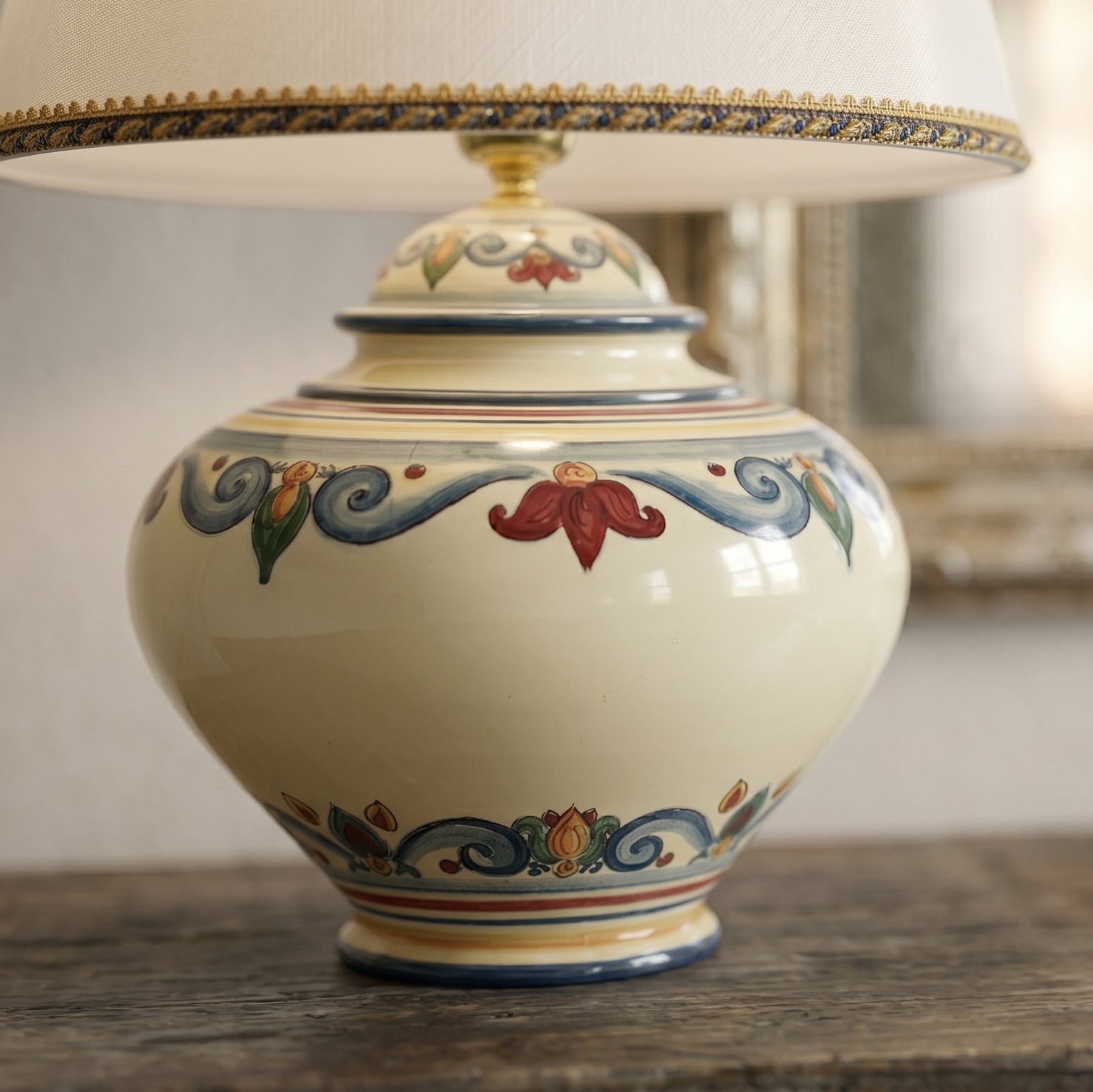 Lume Palla in Ceramica di Caltagirone - Decoro Sicily
