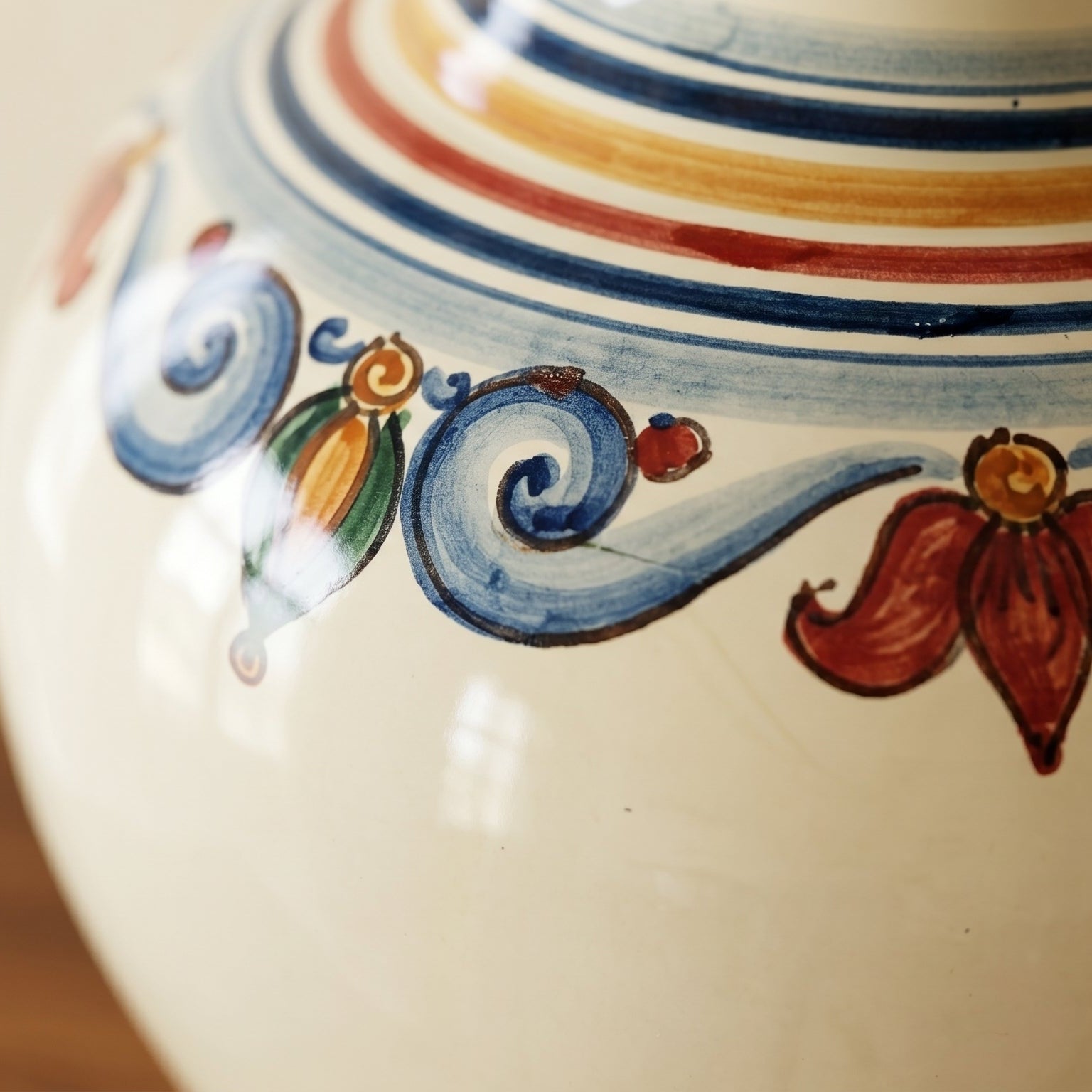 Lume Boccia in Ceramica di Caltagirone h 35 cm - Decoro Sicily