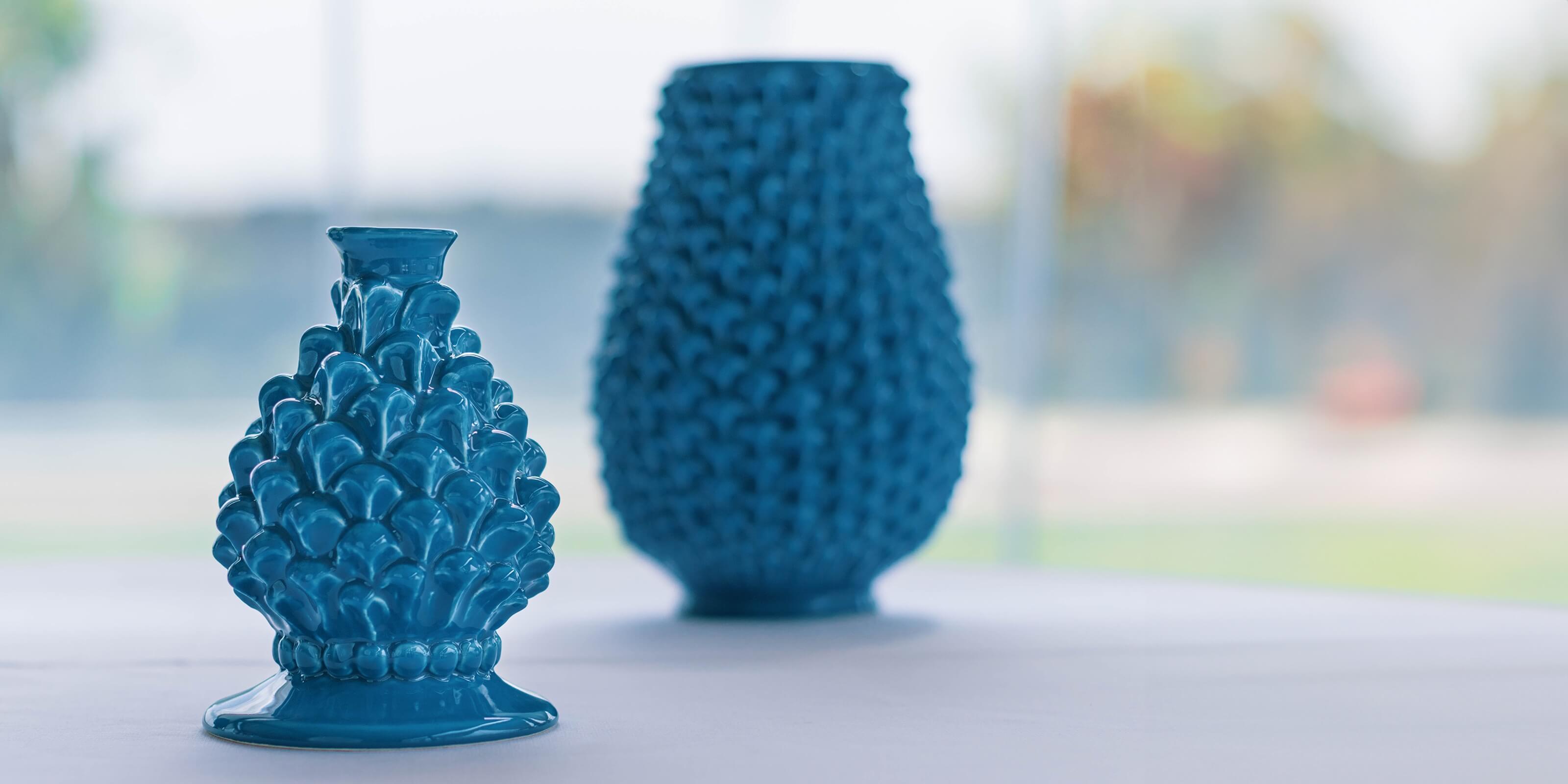 19-portacandele-pigna - Ceramiche di Caltagirone Sofia