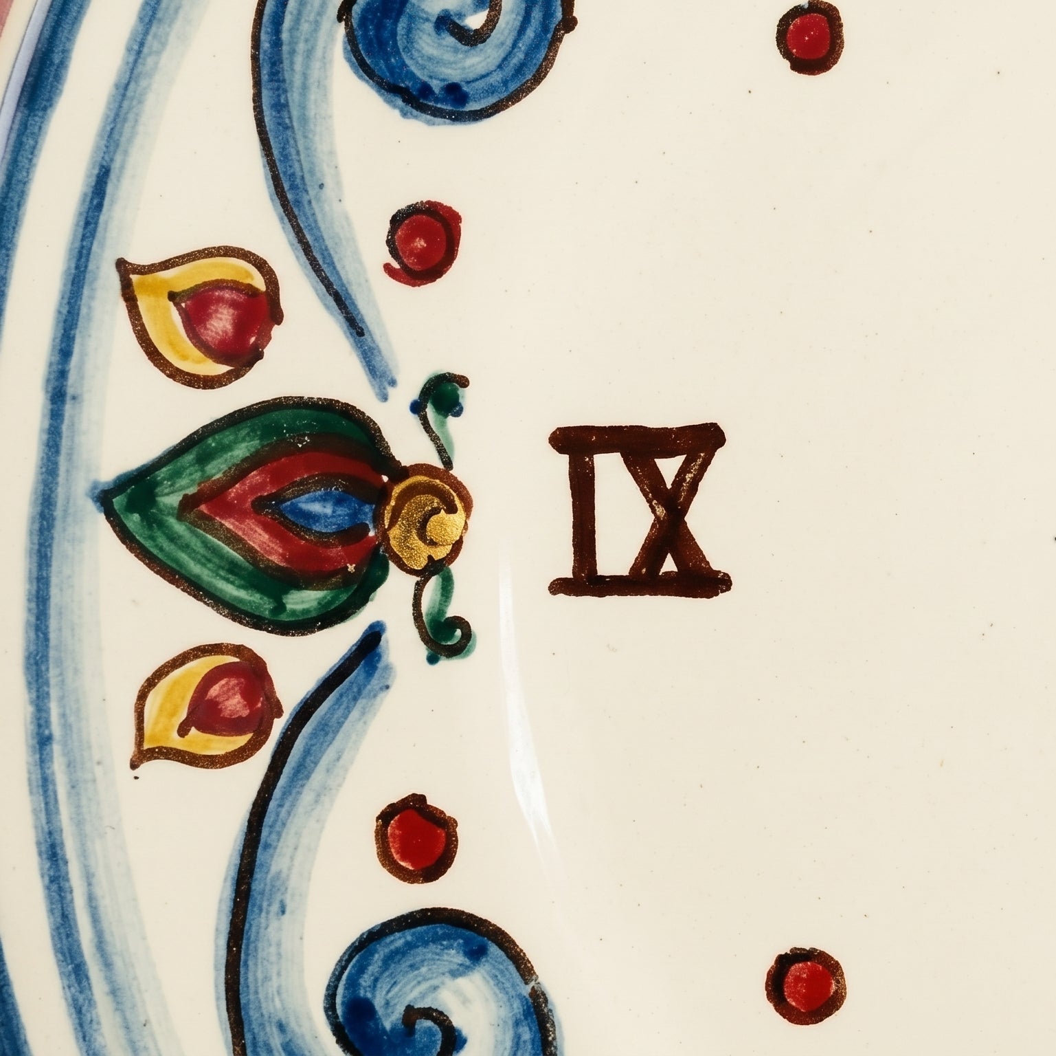 Orologio da Parete in Ceramica di Caltagirone Ø 30 cm - Decoro Pesci