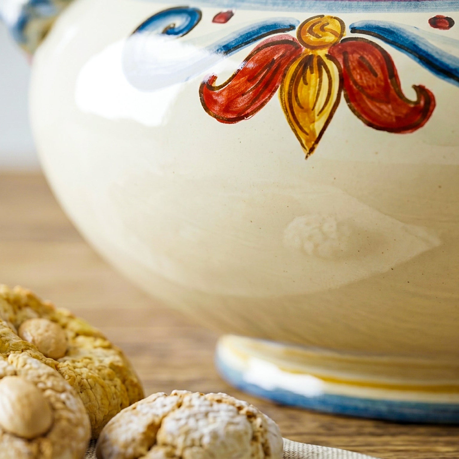 Portadolci Medio in Ceramica di Caltagirone Ø 23 cm - Decoro Sicily