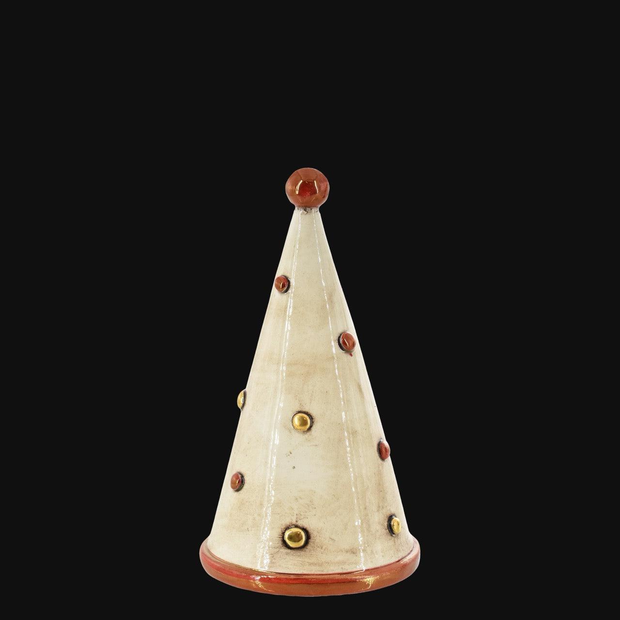 Albero di Natale moderno in ceramica di Caltagirone fatti a mano, decorato a cono.