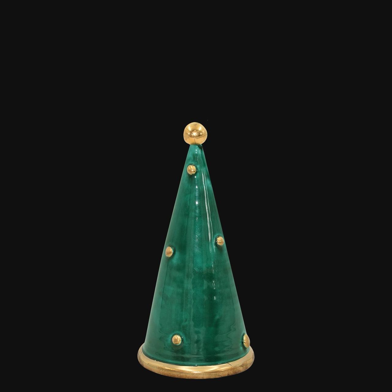 Albero di Natale cono in ceramica di Caltagirone, design moderno, ceramiche fatti a mano