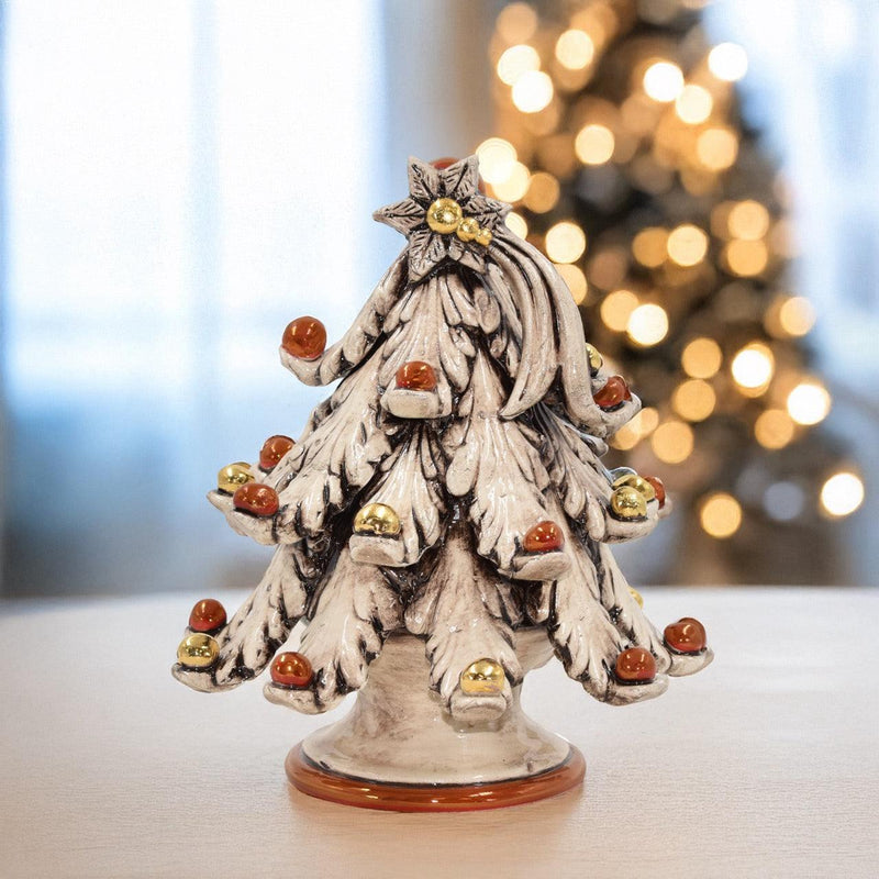 Albero di Natale in Ceramica di Caltagirone - Madreperla Oro e Lustri