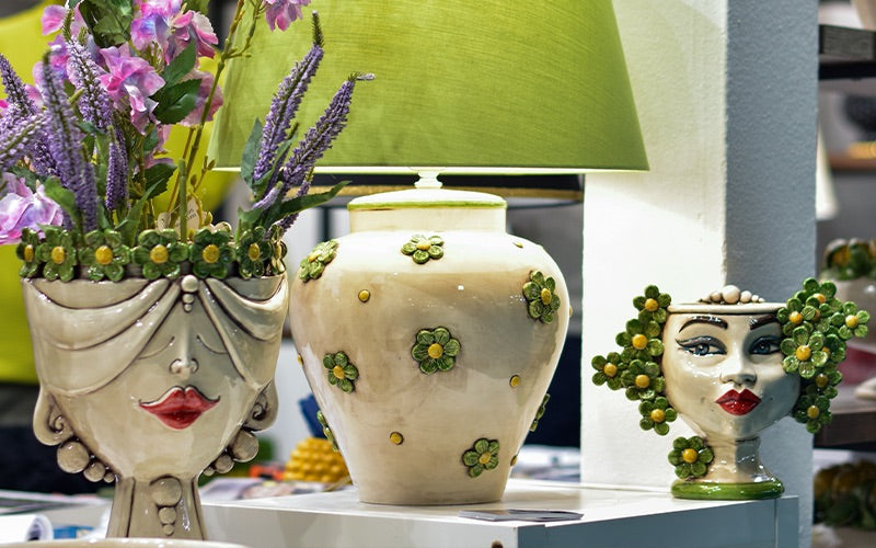 Linea Fiori in ceramica di Caltagirone fatta a mano — Ceramiche di Caltagirone Sofia