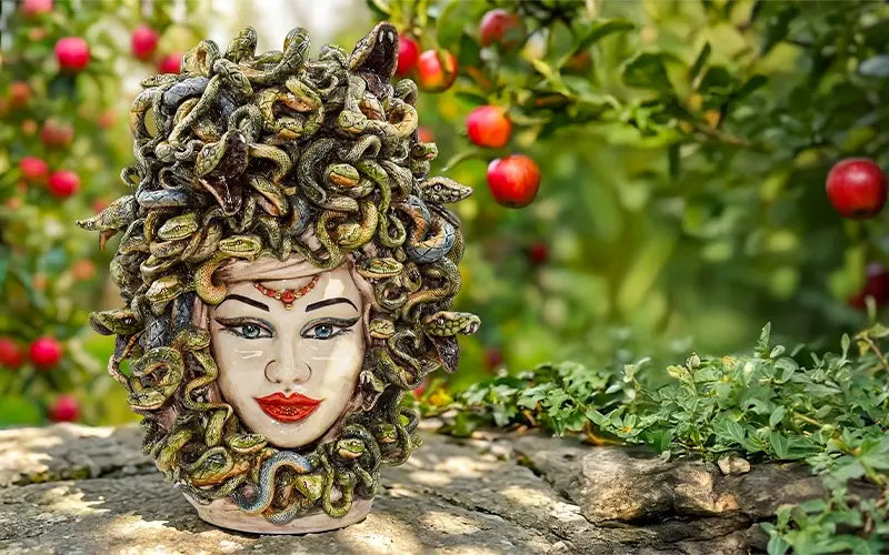 Teste di Moro in ceramica di Caltagirone fatte a mano, artigianato siciliano — Ceramiche di Caltagirone Sofia