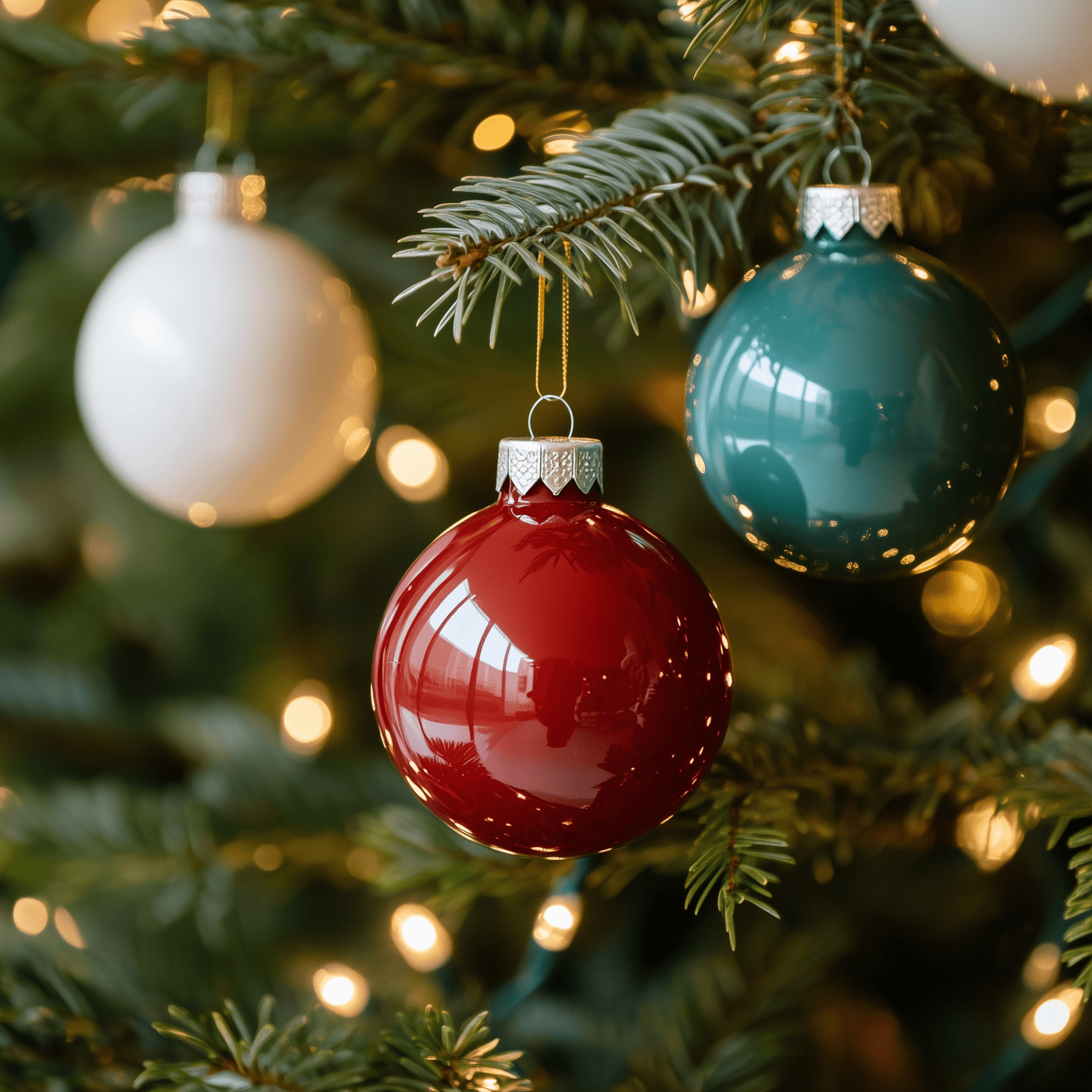 Pallina natalizia ceramiche Caltagirone fatti a mano, colori moderni su albero di Natale